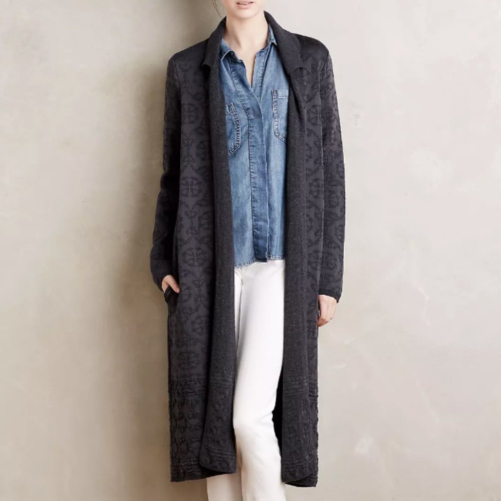 Anthropologie Moth Auvergne Sweater Duster Knit Coat